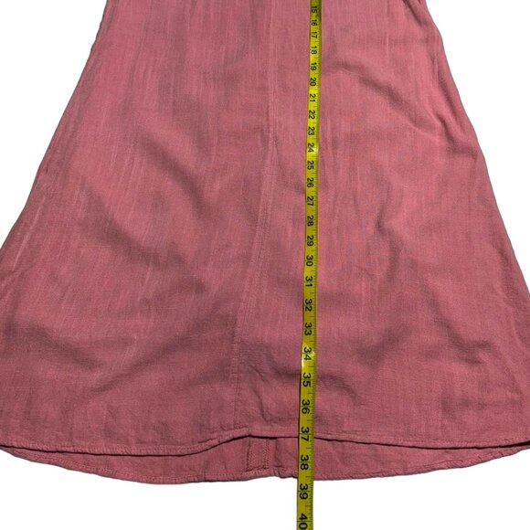 Thread & Supply Linen Swing Dress Pink Size Medium - Picture 5 of 7